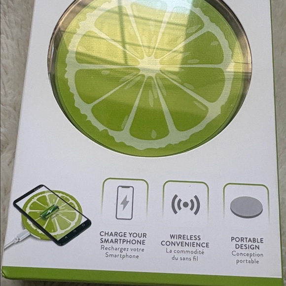 JUICE! Wireless Charging Pad | Lime Slice Design | Smart Power | New in Box - Picture 3 of 3